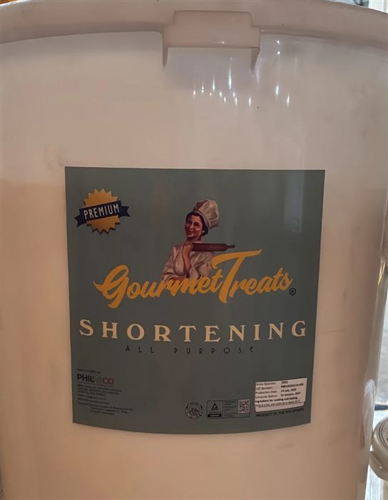 Gourmet Treats all-purpose shortening tub