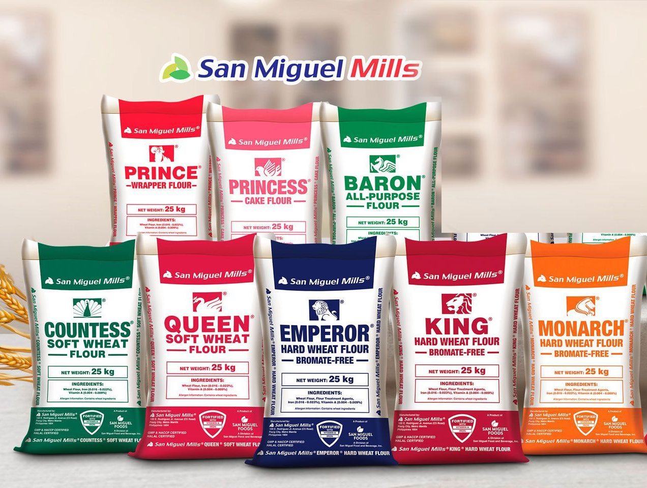 San Miguel Mills 25 kg flour sacks